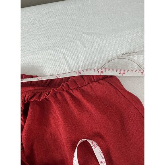 Hayden Women’s M Deep Red Tiered Ruffle Cami Romantic Boho Flowy Summer Top - Picture 3 of 6